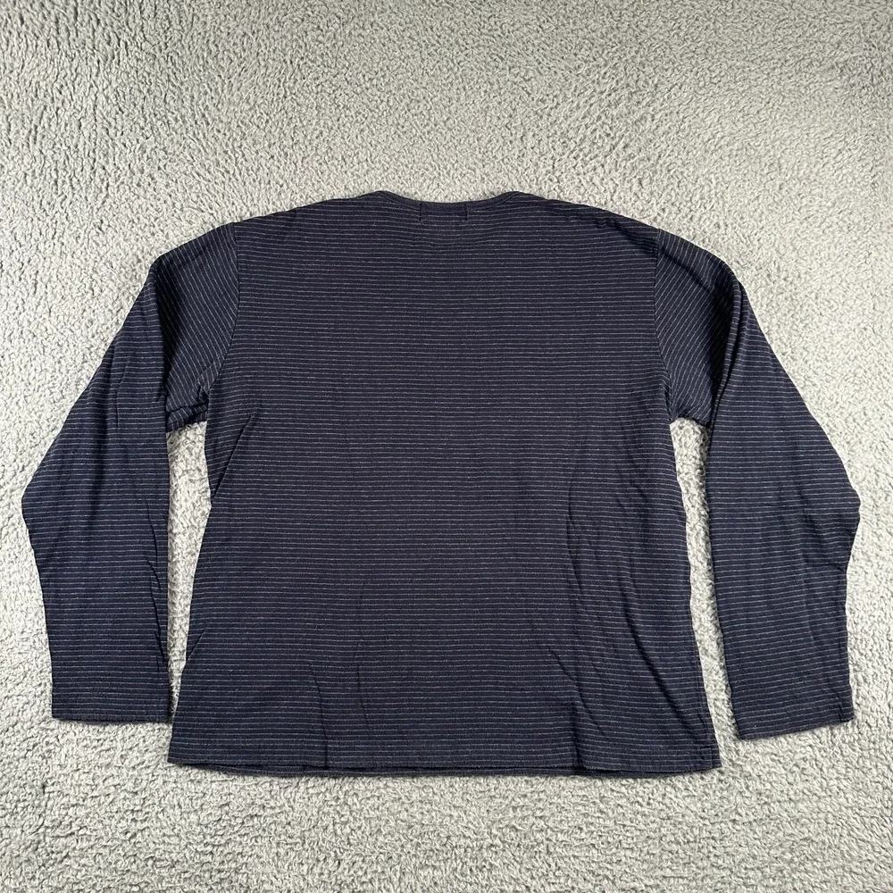 Vintage Polo Ralph Lauren Sweatshirt Mens Large Navy‎ Striped 90s Crewneck Pony
